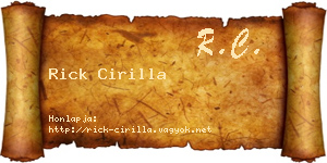 Rick Cirilla névjegykártya